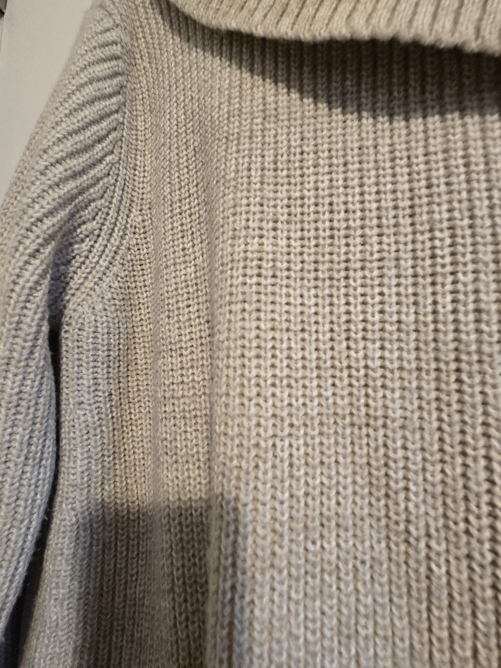 Style & Co. Women's Ribbed Button-Neck Sweater - Light Gray - Picture 5 of 5